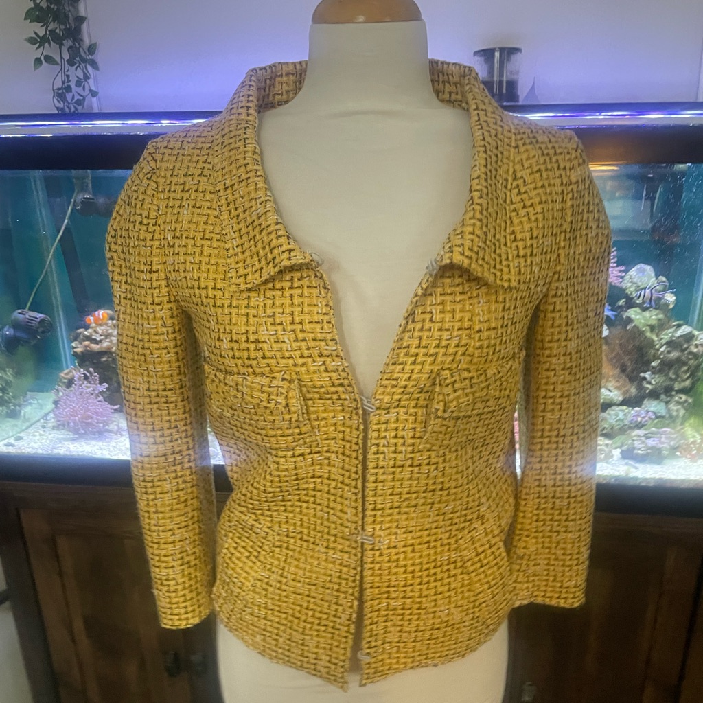 Roland Mouret Tweed Yellow Jacket